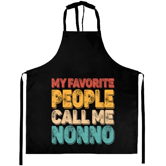 My Favorite People Call Me Nonno Vintage Funny Dad Aprons