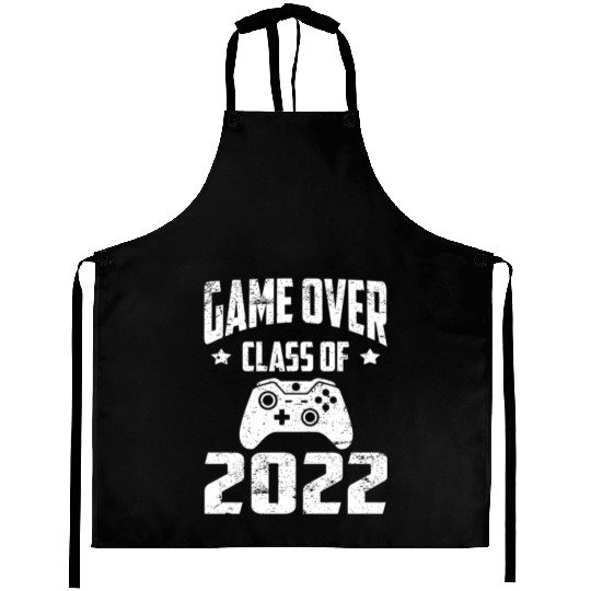 Game Over Class Of 2022 Senior Graduation Gamer Vi Aprons