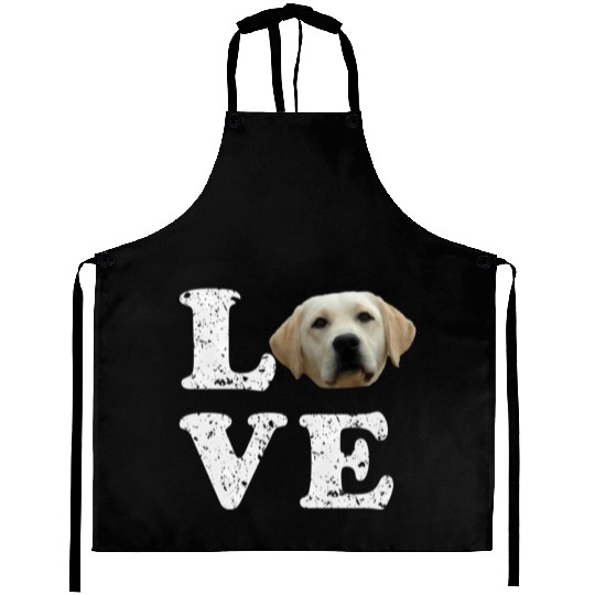 I Love My Yellow Lab Labrador Retriever Dog Aprons