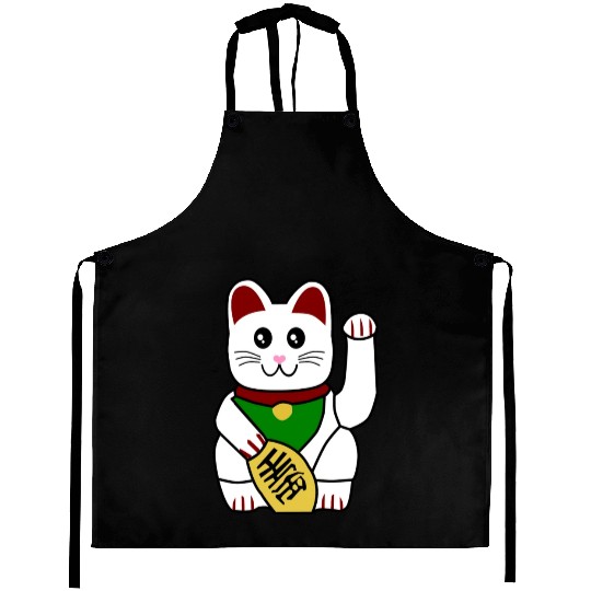 Cute Japanese Lucky Cat 1 Aprons