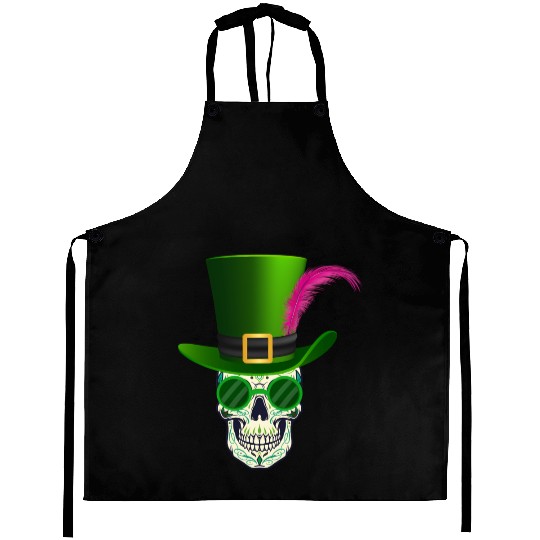 Sugar Skull Saint PatricDay Of Dead Aprons