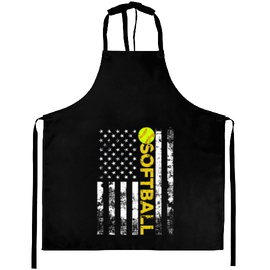 American Flag Softball Team Aprons