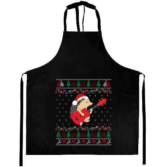 Hedgehog Ugly Ukulele Family Aprons