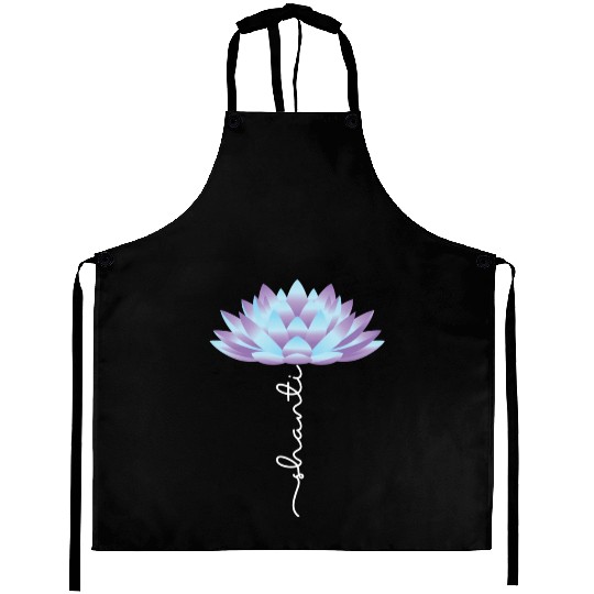Yoga Lover Spiritual Shanti Lotus Aprons