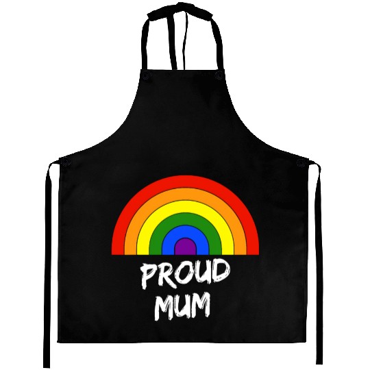 Proud LGBT Mum Love Fun Mothers Day Gay Pride Mont Aprons