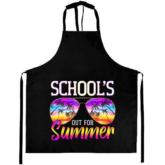 Last Day Of School Schools Out For Summer Teacher Aprons