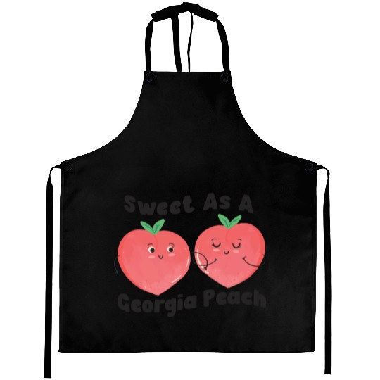 Sweet As A Georgia Peach Cute Funny Southern Aprons