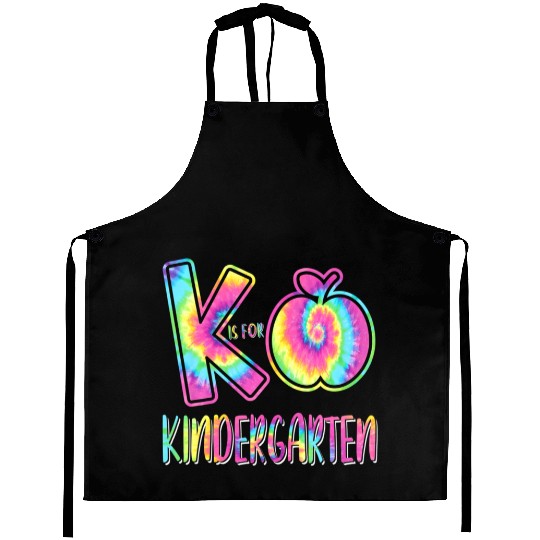 K Is For Kindergarten Tie Dye Teacher Back to Scho Aprons