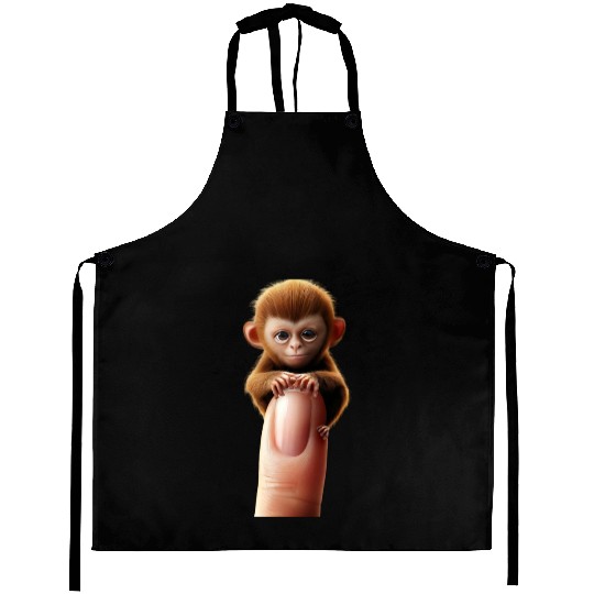 Finger monkey on finger Aprons