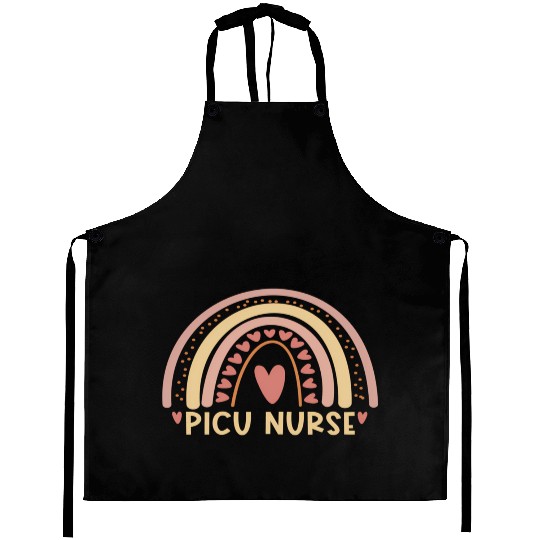 Picu Nurse Boho Rainbow Nursing Student Aprons