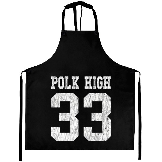 Polk High School Football Jersey 33 Aged Look Aprons