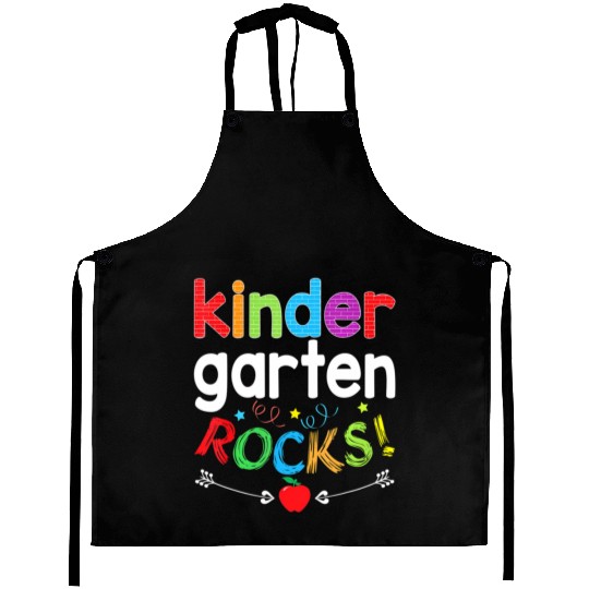 Kindergarten Rocks Back To School Kid Teacher Stud Aprons