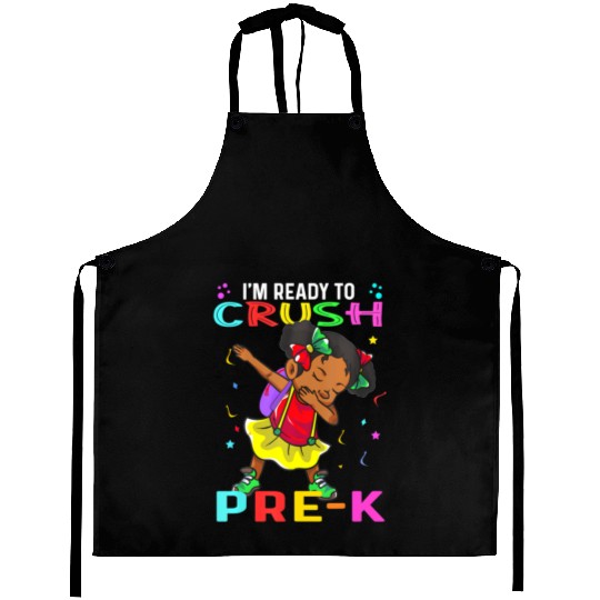 pre k hello pre-k first day back to school Melanin Aprons