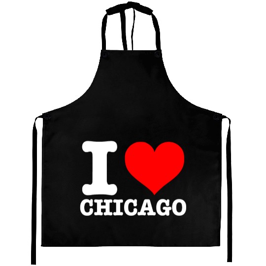 Chicago - I Heart Chicago - I Love Chicago Aprons