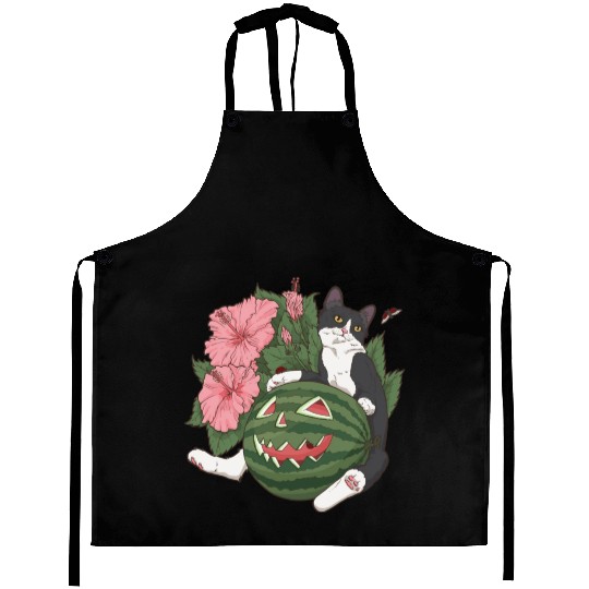 Summer Halloween Cat Aprons