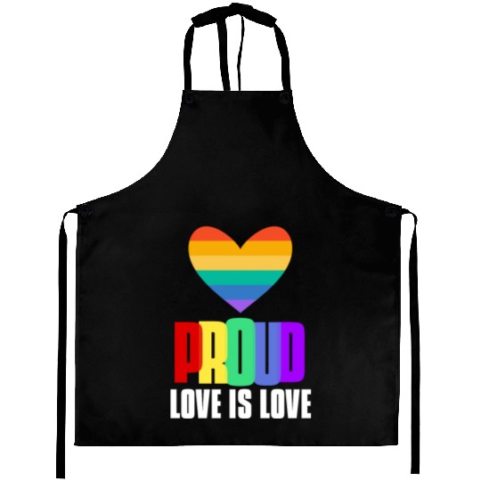 Proud LGBT Aprons Love is Love Aprons Rainbow Lesbian
