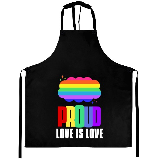 Proud LGBT Aprons Love is Love Aprons Rainbow Flag