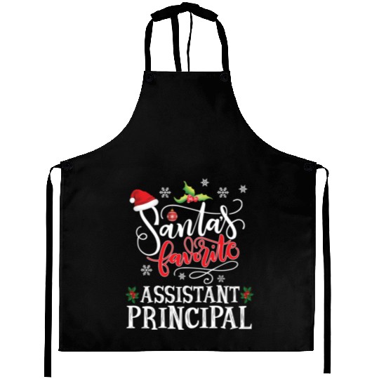 Santa'S Favorite Assistant Principal Party Aprons