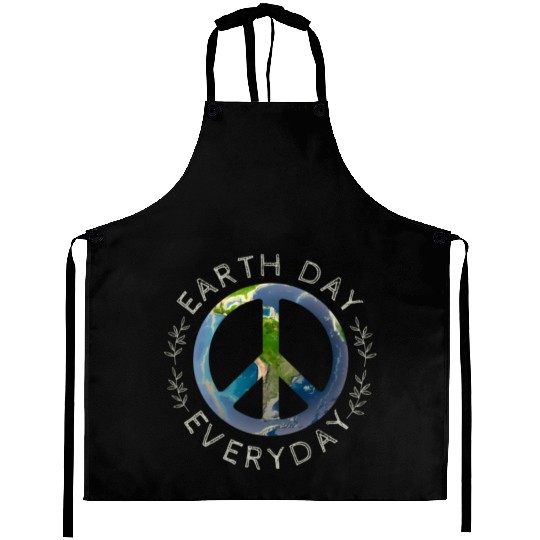 Earth Day Everyday World Global Peace On Earth Aprons