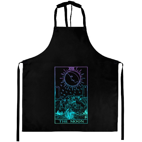The Moon Tarot Card Rider Waite Witchy Aprons