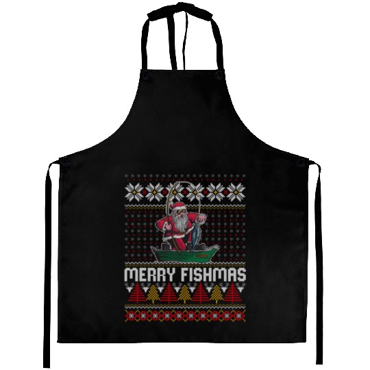 Merry Fishmas Ugly Aprons