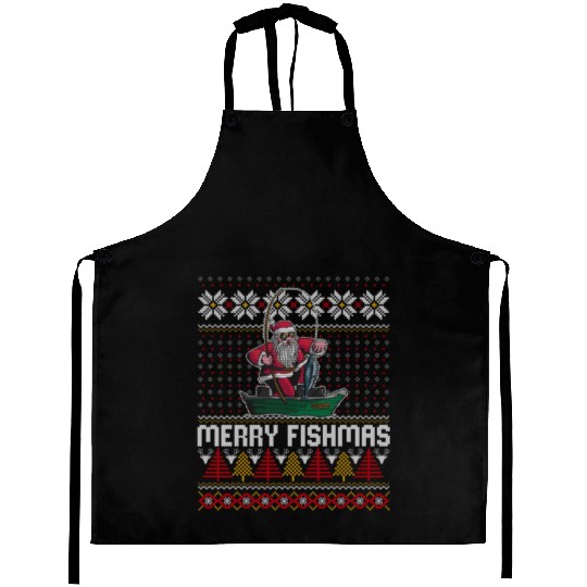 Merry Fishmas Ugly Aprons
