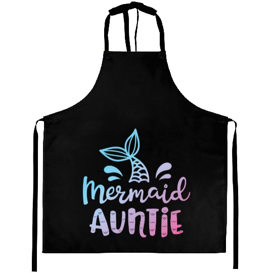 Mermaid Auntie Aunt Family Aprons
