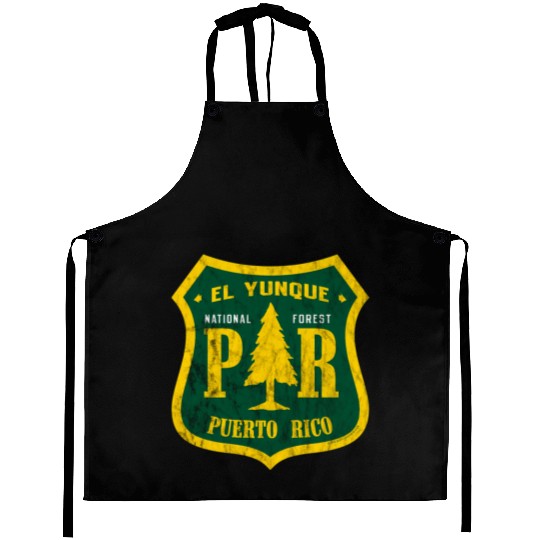 El Yunque National Forest Puerto Rico Shield Look Aprons