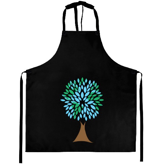 Earth Day Tree With Leaves Image Of Our Planet Aprons