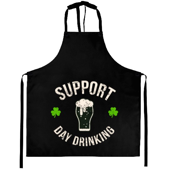Support Day Drinking Saint Pattys Aprons