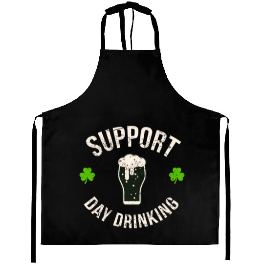 Support Day Drinking Saint Pattys Aprons