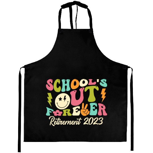 School's Out Forever Retired Teacher Gift Aprons