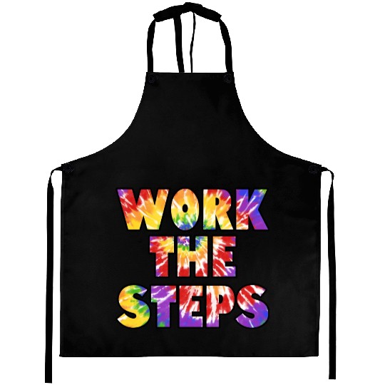 Work the Steps tie dye Aprons