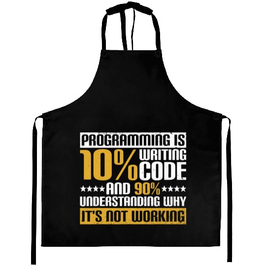 Software Developer Binary Computer Science Funny P Aprons