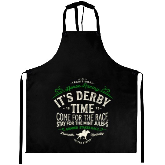 Derby Time Louisville Kentucky Horse Racing Aprons