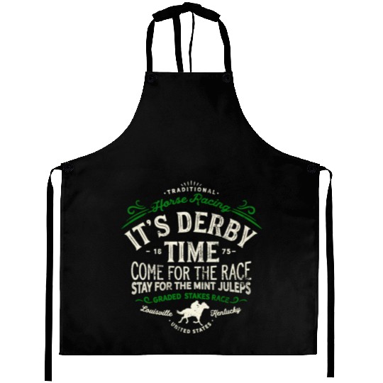 Derby Time Louisville Kentucky Horse Racing Aprons