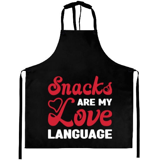 Snacks are my Love Language Funny Snack Lovers Aprons