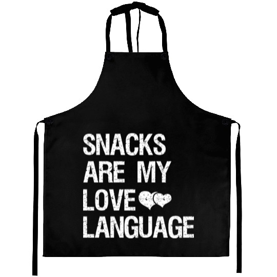 Snacks are my Love Language Funny Snack Lovers Aprons