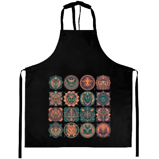 Celestial Creatures Emblems Aprons