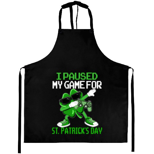 Dabbing Lucky Shamrock St Patric Day Aprons