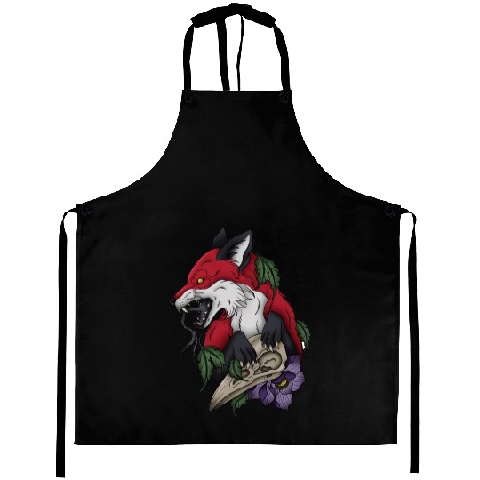 wolf flower Aprons