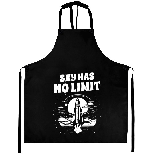 Aerospace engineer sky no limit rocket scientist Aprons