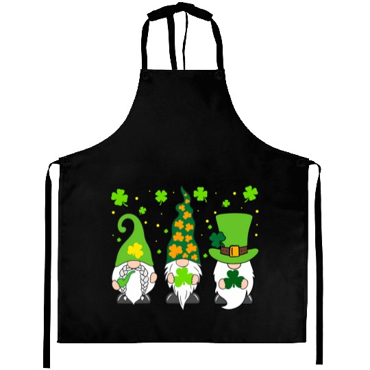 St Patrick'S Day Three Gnomes Shamrock Irish Aprons