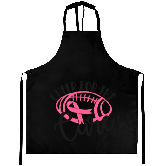 Cheer For The Cure Pink Breast Cancer Awareness Aprons