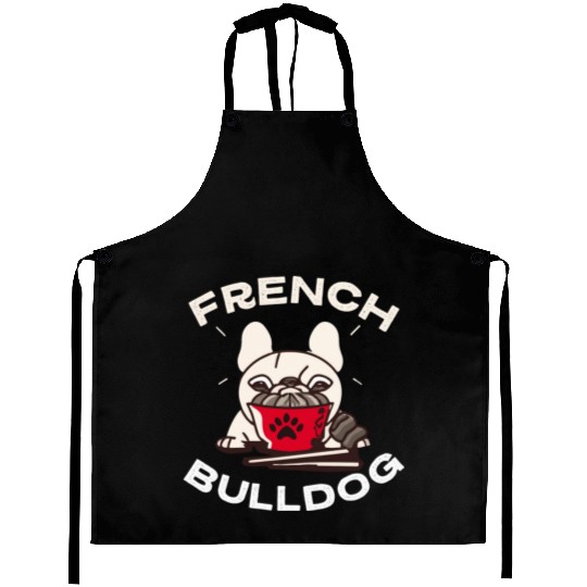 French Bulldog Ramen Lover Dog Owner Frenchie Mom Aprons