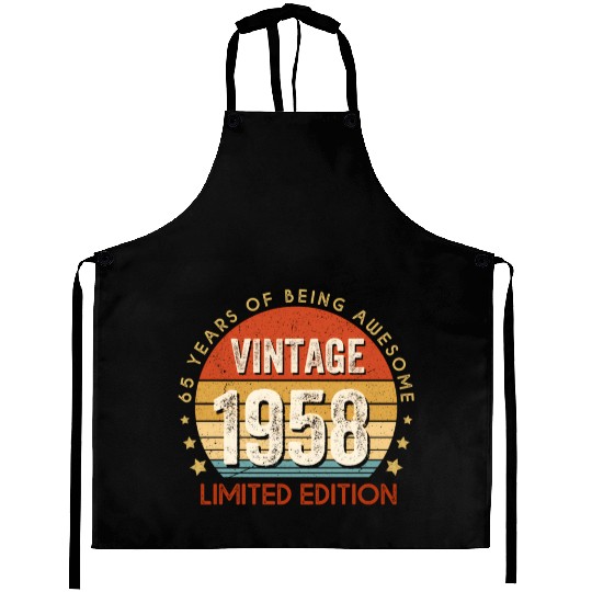 Vintage 1958 Aprons Wo 65Th 65 Year Old