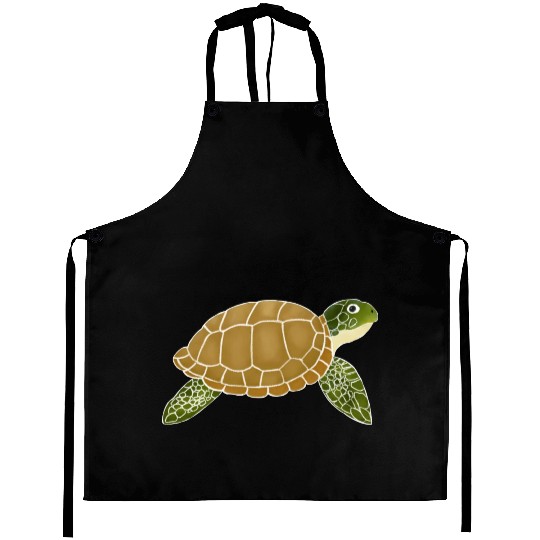 Graceful Turtle: A Serene Journey Aprons