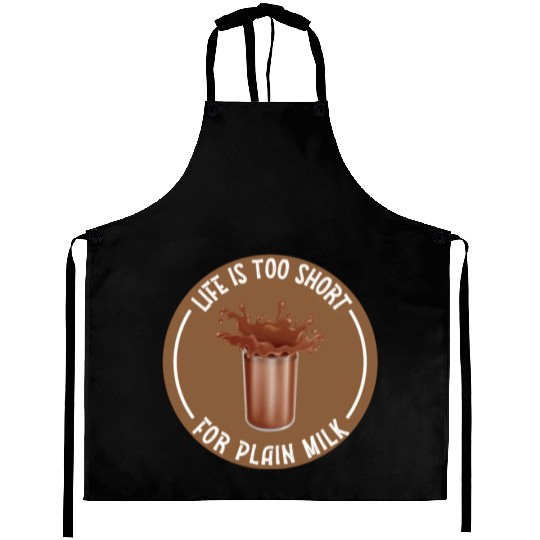 I Love Chocolate Milk Lover Funny Chocolate Milk Aprons