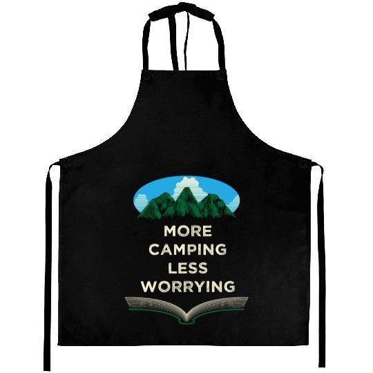 More Camping Less Worrying Camper Friends Camp Bud Aprons