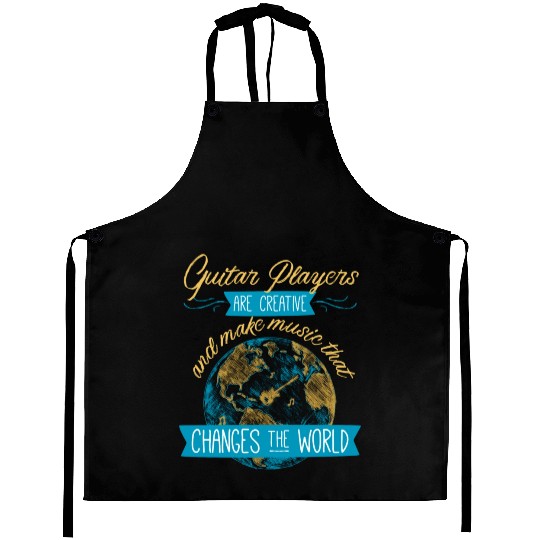 Guitar Players Are Creative And Make Music That Aprons